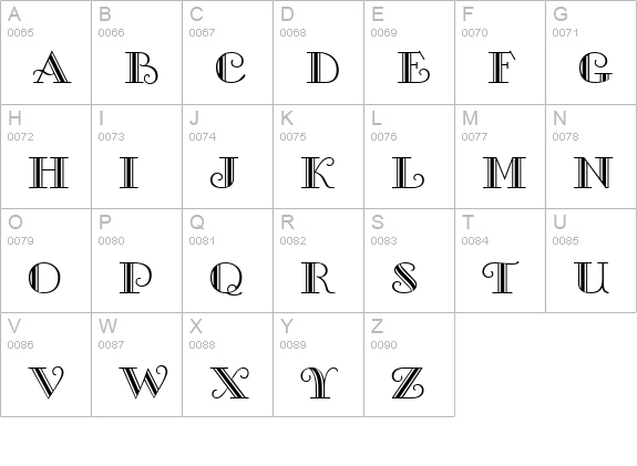 Gallery Regular uppercase A-Z preview