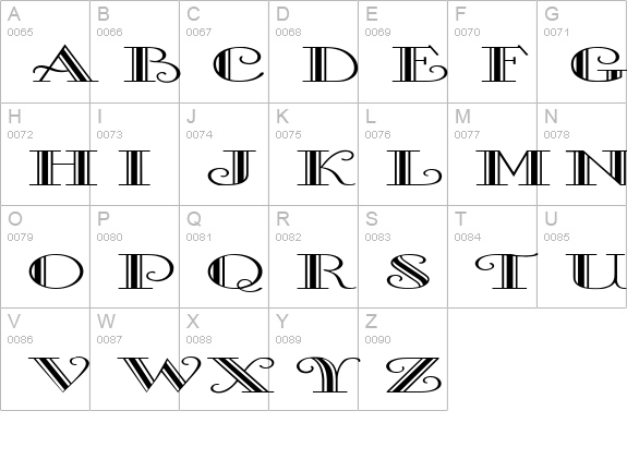 Gallery Wide Normal uppercase A-Z preview