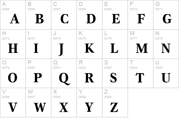Gamma Bold uppercase A-Z preview