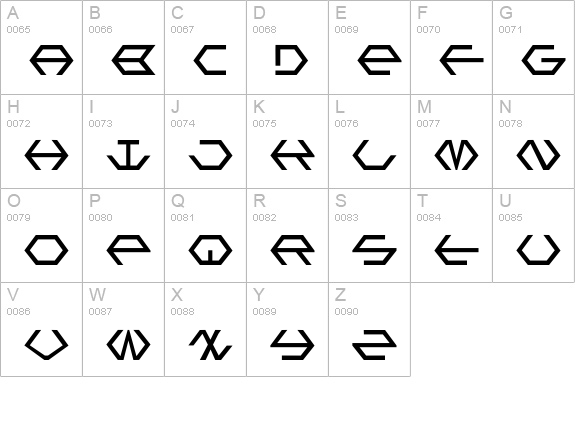 Gamma Sentry uppercase A-Z preview