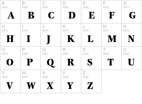 GammaEF-Black uppercase A-Z preview