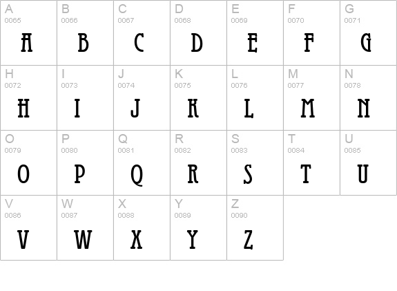 Gandalf-Regular uppercase A-Z preview