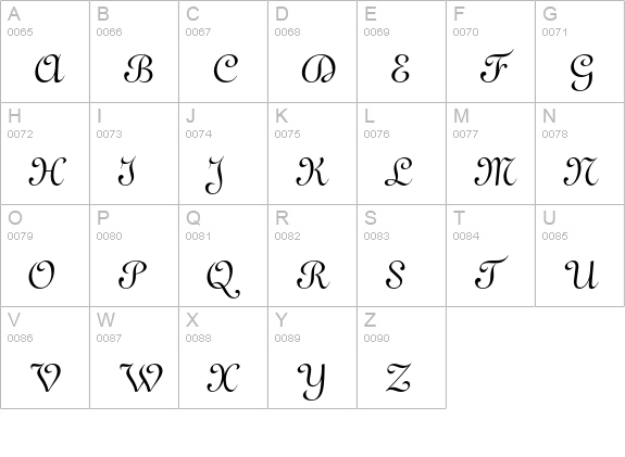 Gando uppercase A-Z preview