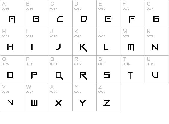 Gang Wolfik Blade Regular uppercase A-Z preview