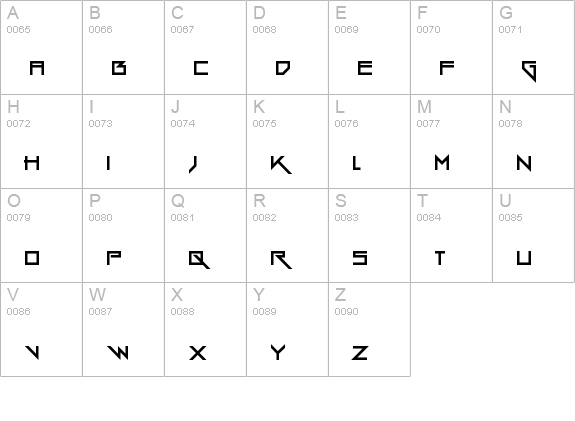 Gang Wolfik Regular uppercase A-Z preview