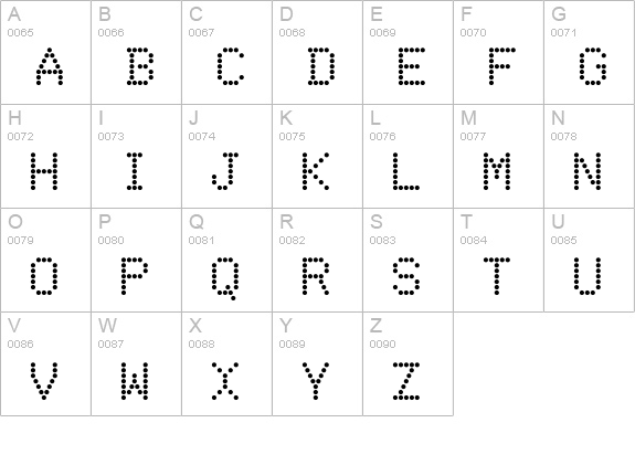 Gangway uppercase A-Z preview