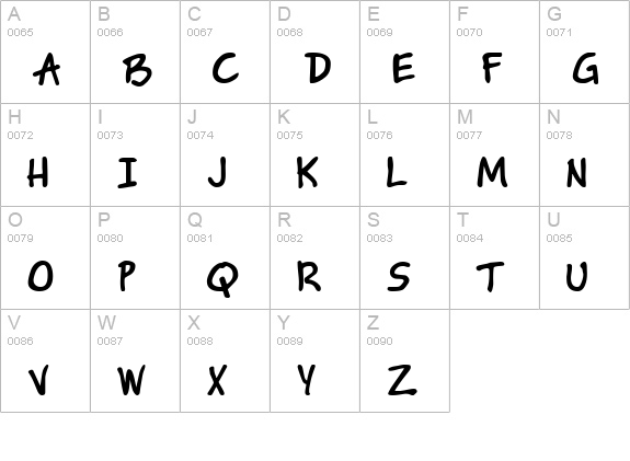 Gapstown AH Bold uppercase A-Z preview