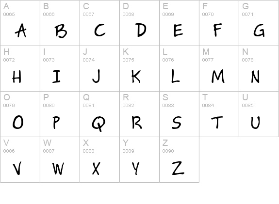 Gapstown Small AH uppercase A-Z preview