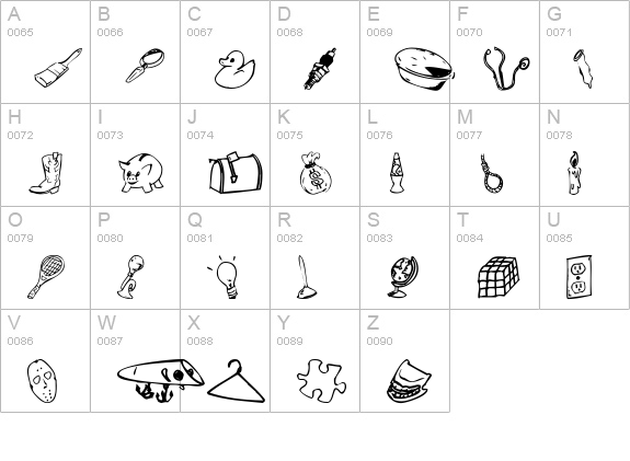 Garage Sale  uppercase A-Z preview