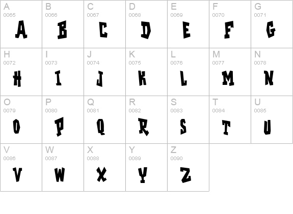 GarageShockCondensed Heavy uppercase A-Z preview