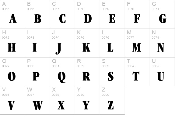 Garamond* Condensed Ultra uppercase A-Z preview