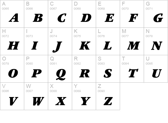 Garamond* Ultra Italic uppercase A-Z preview