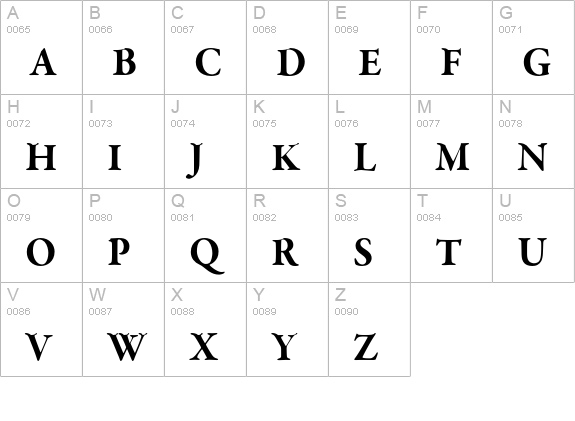Garamond Premier Pro Bold uppercase A-Z preview