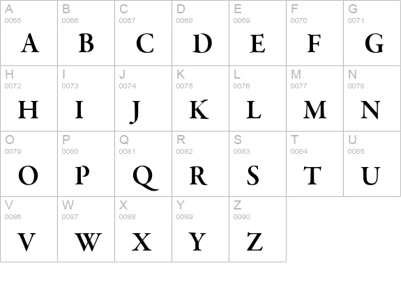 Garamond Premier Pro Semibold Subhead uppercase A-Z preview