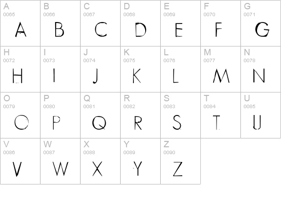 Garbage-Normal uppercase A-Z preview