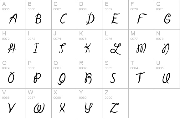 Garden Weasel uppercase A-Z preview