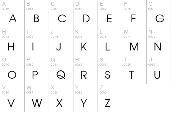 Gardenzi - Thin uppercase A-Z preview