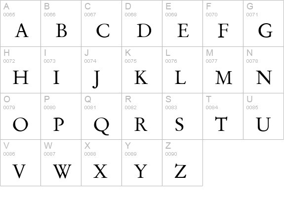 Garfeld-Original-Caps uppercase A-Z preview