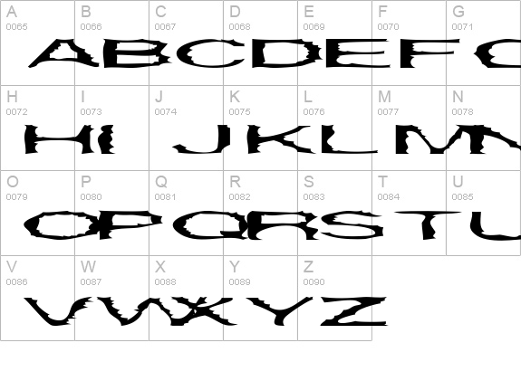 Gargantua uppercase A-Z preview