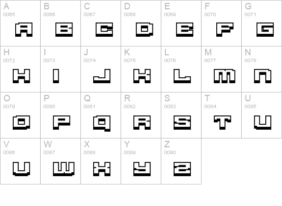 Gargantua BTN Shadow uppercase A-Z preview