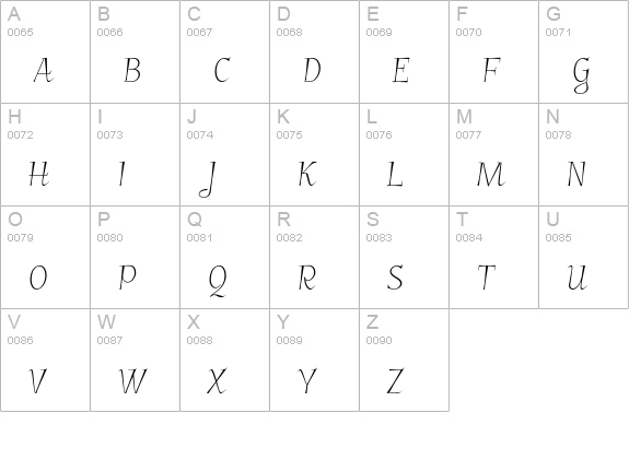 Garineldo uppercase A-Z preview