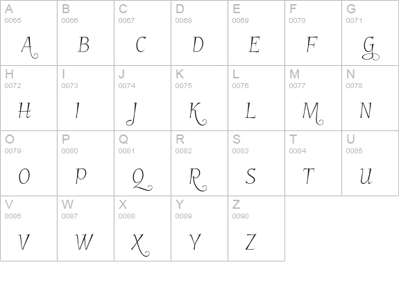 GarineldoNo01 uppercase A-Z preview