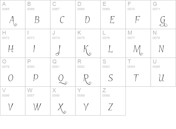 GarineldoNo02 uppercase A-Z preview