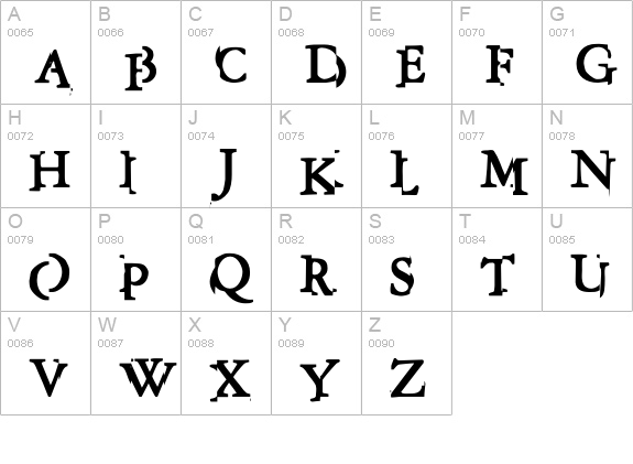 GarishMonde-Regular uppercase A-Z preview