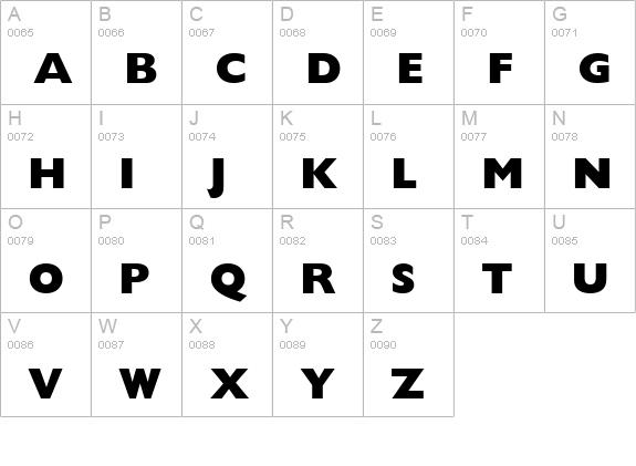 Garrison ExtraBold Sans BOLD uppercase A-Z preview