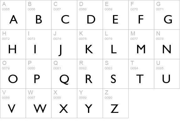 Garrison Light Sans BOLD uppercase A-Z preview