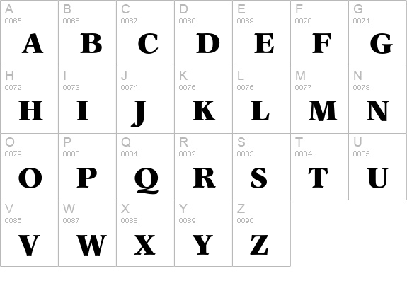 Garth Graphic Black uppercase A-Z preview