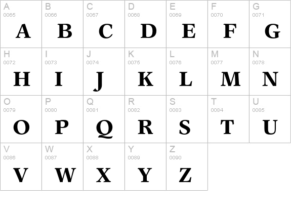 Garth Graphic Extra Bold uppercase A-Z preview