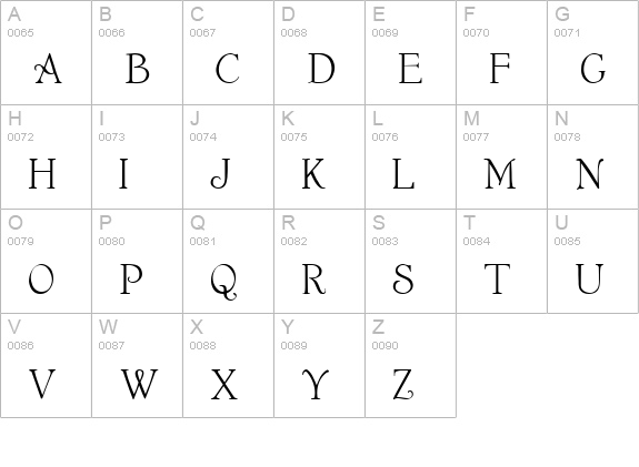 Garton uppercase A-Z preview