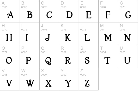 Garton-Fat uppercase A-Z preview