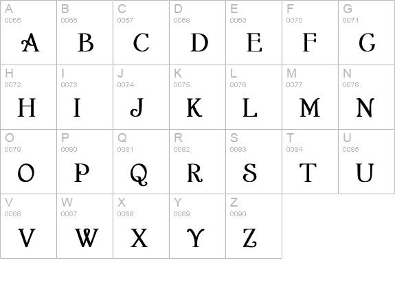 Garton Regular Bold uppercase A-Z preview