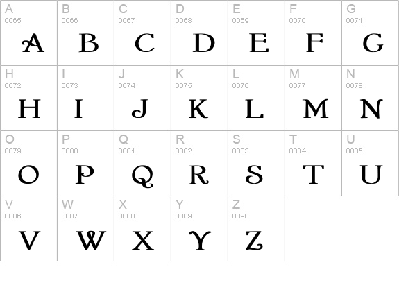 Garton Regular Wd Bold uppercase A-Z preview