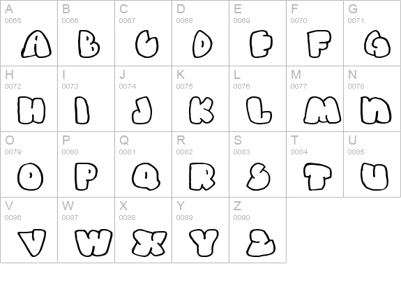 Gas Huffer Phat uppercase A-Z preview