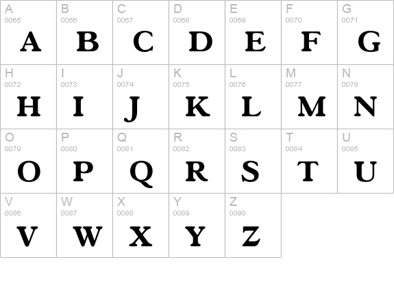 Gascogne-Bold uppercase A-Z preview
