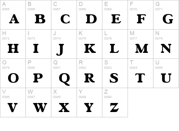 Gascogne-ExtraBold uppercase A-Z preview