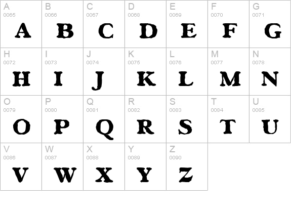 GascogneAntique-Heavy-Regular uppercase A-Z preview