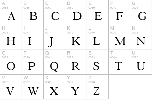GascogneSerial-Regular uppercase A-Z preview