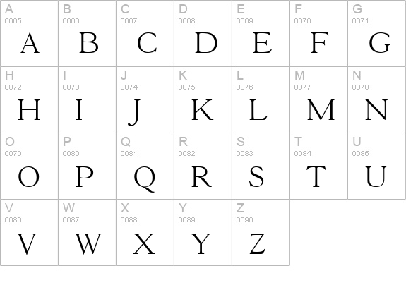 GascogneSerial-Xlight-Regular uppercase A-Z preview