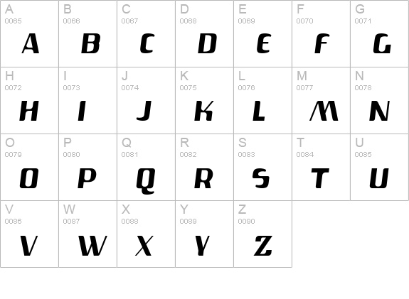 GasLite uppercase A-Z preview