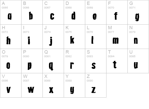 Gasoline uppercase A-Z preview