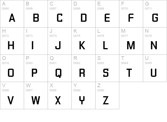 Gasoline Sans BTN Bold uppercase A-Z preview