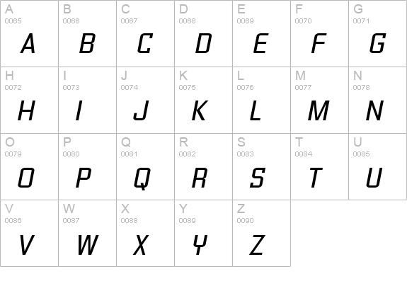 Gasoline Sans BTN Oblique uppercase A-Z preview