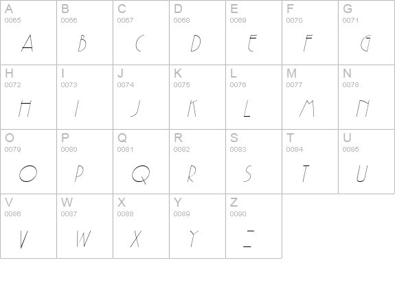 Gaston Italic uppercase A-Z preview