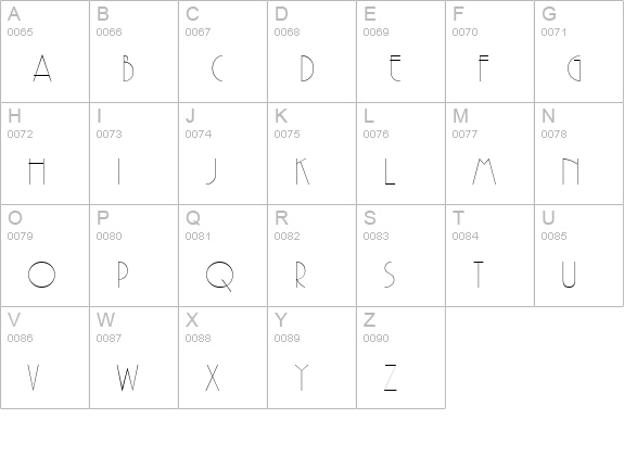 Gaston Normal uppercase A-Z preview