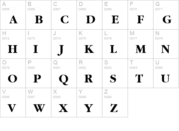 Gatineau Bold uppercase A-Z preview