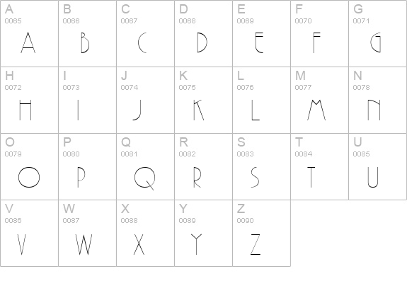 Gatsby Regular uppercase A-Z preview